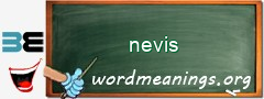 WordMeaning blackboard for nevis